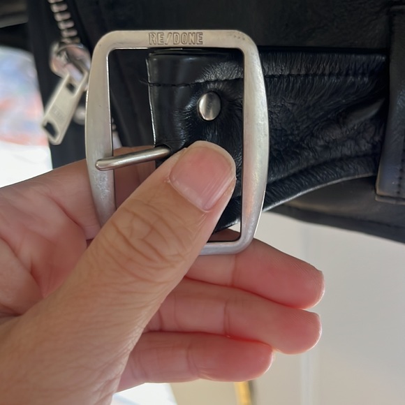 Re/done Leather Motorcycle Jacket, Sm - Picture 5 of 5